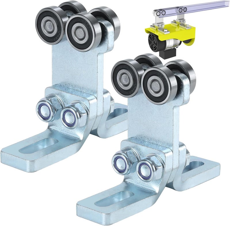 Fuperoo Electric Hoist 4 Wheel Trolley Assembly-Hoist Trolley Rollers.Ideal for Garage Hoist Systems.for use with 1-5/8" Wide and All 1-5/8" or Taller Unistrut Strut Channel - Image 1